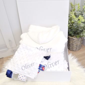 Taggie 3 Piece White Hamper Set-All Items Personalised