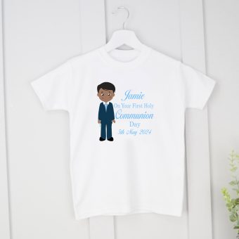 Alternative view of Personalised Communion T-Shirt-New Design Communion Boy