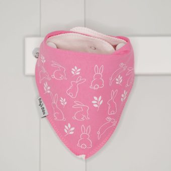 Alternative view of Personalised Billy's Bib Bundles-Dark Pink Hedgehog Bunny