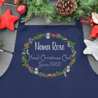 Personalised Christmas Apron-Head Christmas Chef Since...(Adult)