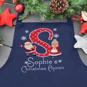 Personalised Christmas Apron-Initial (Adult)