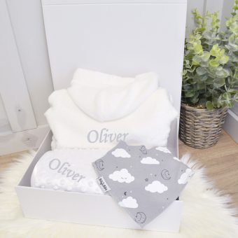 Supreme Hamper Set Neutral-All Items Personalised (Pick Your Bib)